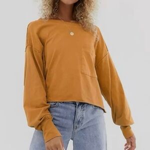 FP We The Free Oversized Boxy Soft Tee With Dropped Shoulder Seams Size Large